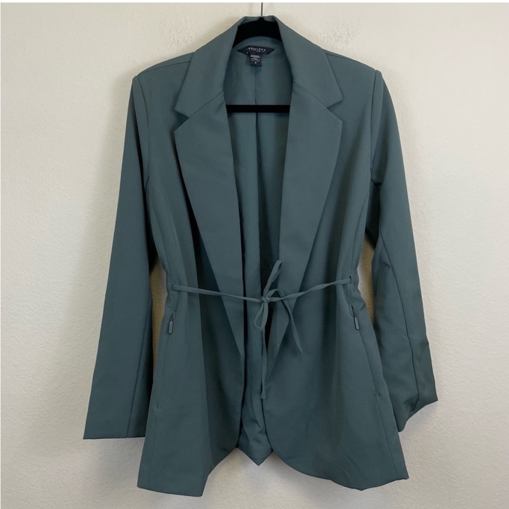 Athleta Endless Tie Front Sporty Blazer Green Size 4